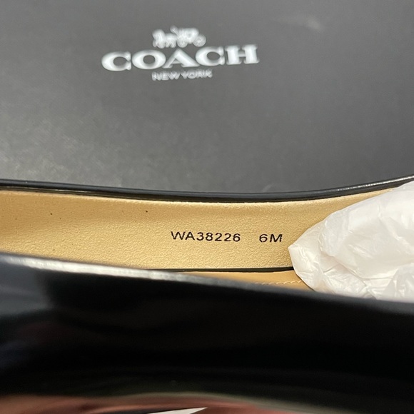 NIB Women's Size 6 Coach G1993 Unipump Jet Mirror Leather 1.5" Heels In Black - Picture 10 of 12